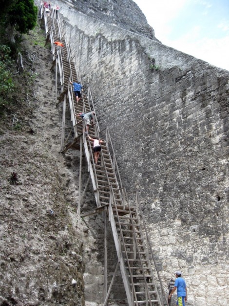 Tikal tower stairs